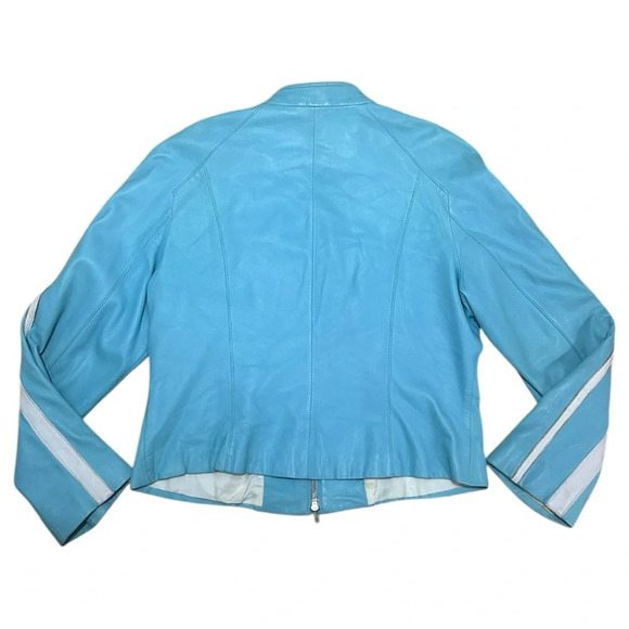 Danier Light Blue Leather Jacket - Picture 2 of 10